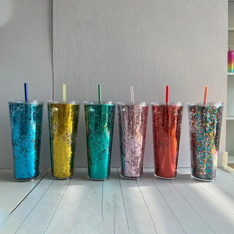 Buy Wholesale China Plastic Straw Cup Fancy Biscuit Design Summer Cute Girl  Double-layer Ice Cup & Plastic Straw Cup Plastic Tumbler at USD 3.46