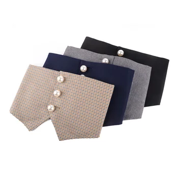 

Korean Office Ladies Plaid Pattern Elastic Strech Belt Wide Fabric Corset Fashion Women Pearl Button Blue Grey Caestus Belt 2019