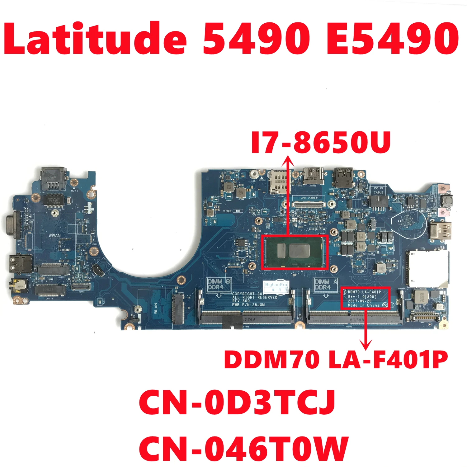 Оригинальная материнская плата для ноутбука dell Latitude 5490 E5490 | Компьютеры и офис