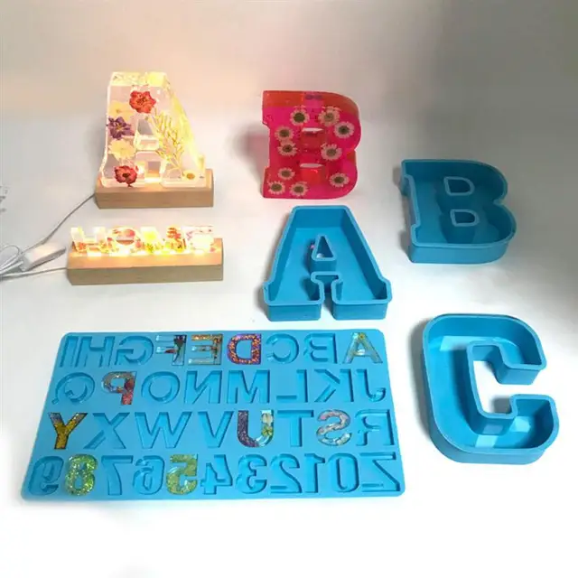 Stampo In Silicone Per Resina - Alfabeto Dalla A Alla Z, Lettere 3D Per Decorazioni E Compleanni