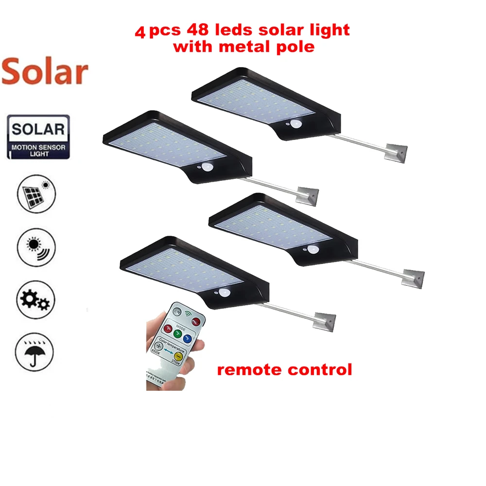

2/4pcs Solar Powered Ground Light Waterproof Garden Pathway Deck Lights With 48 LEDs Solar Lamp for Home Yard Driveway Lawn Road