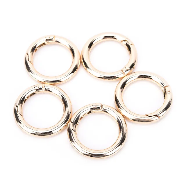 5X circle round carabiner hook keyring buckle 28mm snap clips keychain ·UK 
