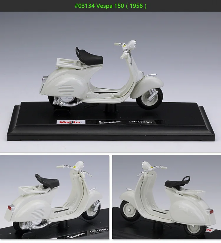 Welly 1/18 VESPA скутер мотоцикл литье под давлением дисплей Модель игрушки для детей мальчиков девочек