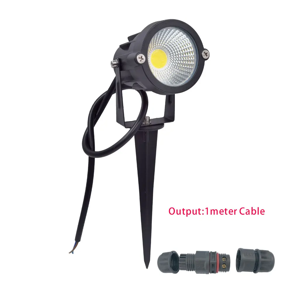 Free Shiping 7w Cob Outdoor Garden Light With 1m Cable Led Lawn Lamp