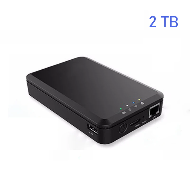Портативный беспроводной внешний жесткий диск 1T/2T умный ТБ/2 ТБ Wi-Fi удаленное