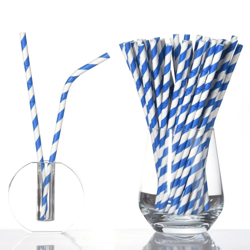 

25pcs Gold Black Bendable Eco-friendly Paper Straw Birthday Party Decorations Supplies Wedding Decor Disposable Paper Straw