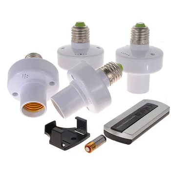 

4pcs E27 Wireless Remote Control Light Lamp Bulb Holder Cap Socket Switch US SHIP Incandescent Less than 1000W