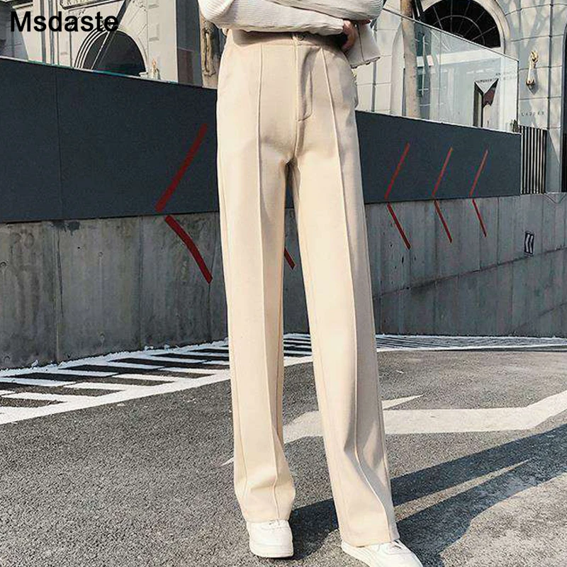 日本正本」 ハイウエストウールパンツ（オフホワイト） inspektorat