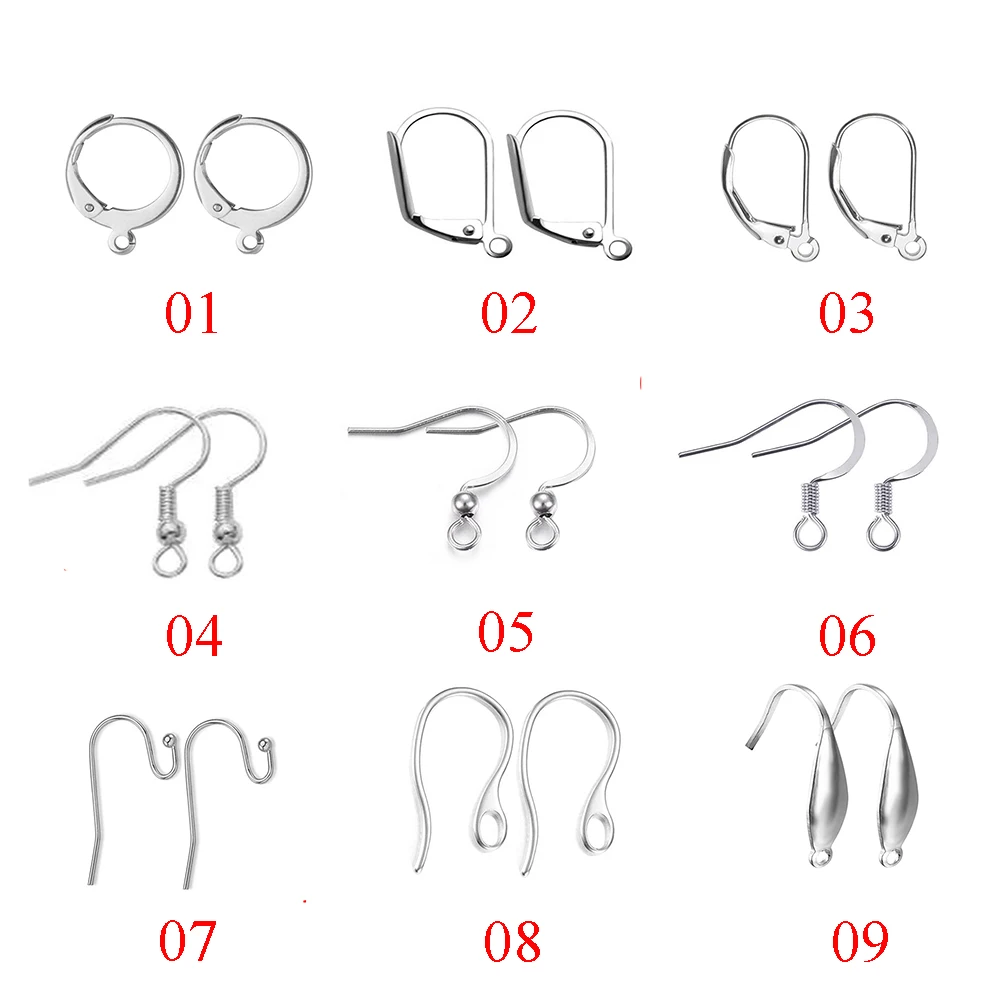 100pcs/lot(50pairs) Stainless Steel DIY Earring Findings Clasps Hooks Jewelry Making Accessories Earwire | Украшения и аксессуары
