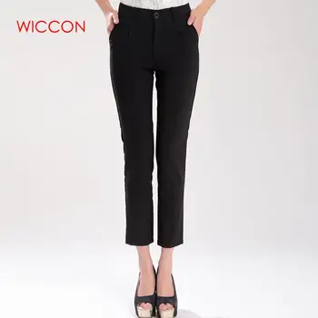 

WICCON Autumn Solid Pants Feminino New Fashion Skinny Plus Size Pantalon Femme Long OL Work wear Office Elegant Pants For Women