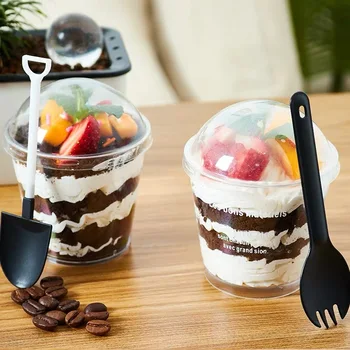 

25pcs Tiramisu Cup Clear Mousse Pudding Cup with Lid Disposable Dessert Cups Wedding Party Supplies for Jelly Yogurt Cake Baking
