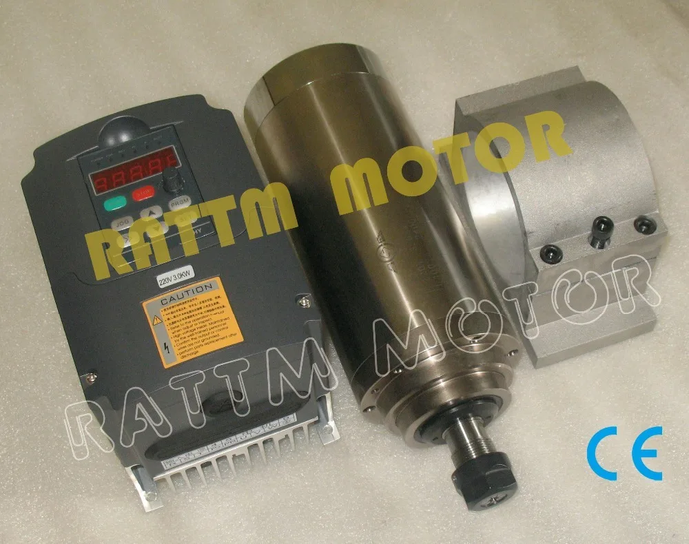 3KW Water-cooled ER20 spindle motor 220V  4 bearin...