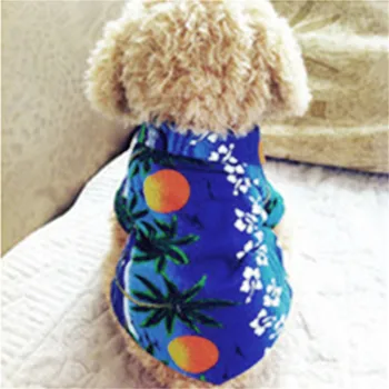 

Summer Casual Canine Floral Shirt Hawaiian Camp Shirt Pet Dog Clothes Beach Top