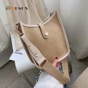

Casual Pu Women's Shoulder Bags for Women Pu Leather Solid Purses Ladies Messenger Bag Large Capacity Wide Strap Crossbody Bags