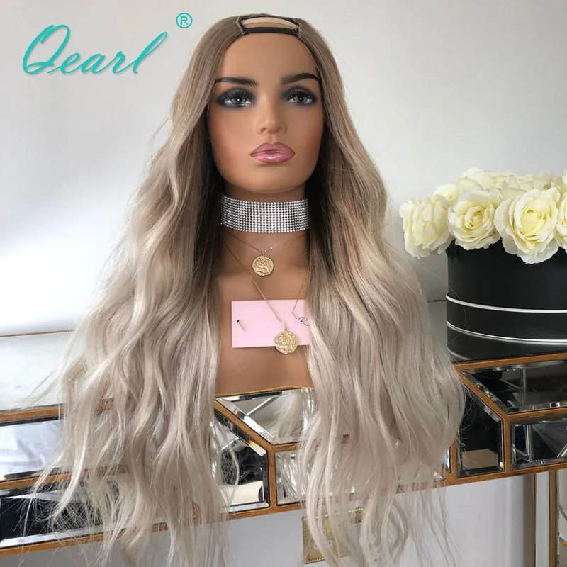 Light Ash Blonde Wigs Ombre Brown 60# Wigs for Women 2x4 U Part Wig Human Hair Wig Malaysian Wavy Remy Hair 150% Glueless Qearl Light Ash Blonde Wigs Ombre Brown 60# Wigs for Women 2x4 U Part Wig Human Hair Wig Malaysian Wavy Remy Hair 150% Glueless Qearl
