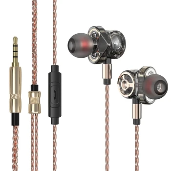 

Hot Headphone Triple-Driver Bass Earbuds for Music Stereo Earphone Wired Earbuds with Mic for 3.5mm Headset