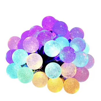 

50 LED Colorful Bubble Balls Solar String Light Outdoor Garden Yard Decor Lamp