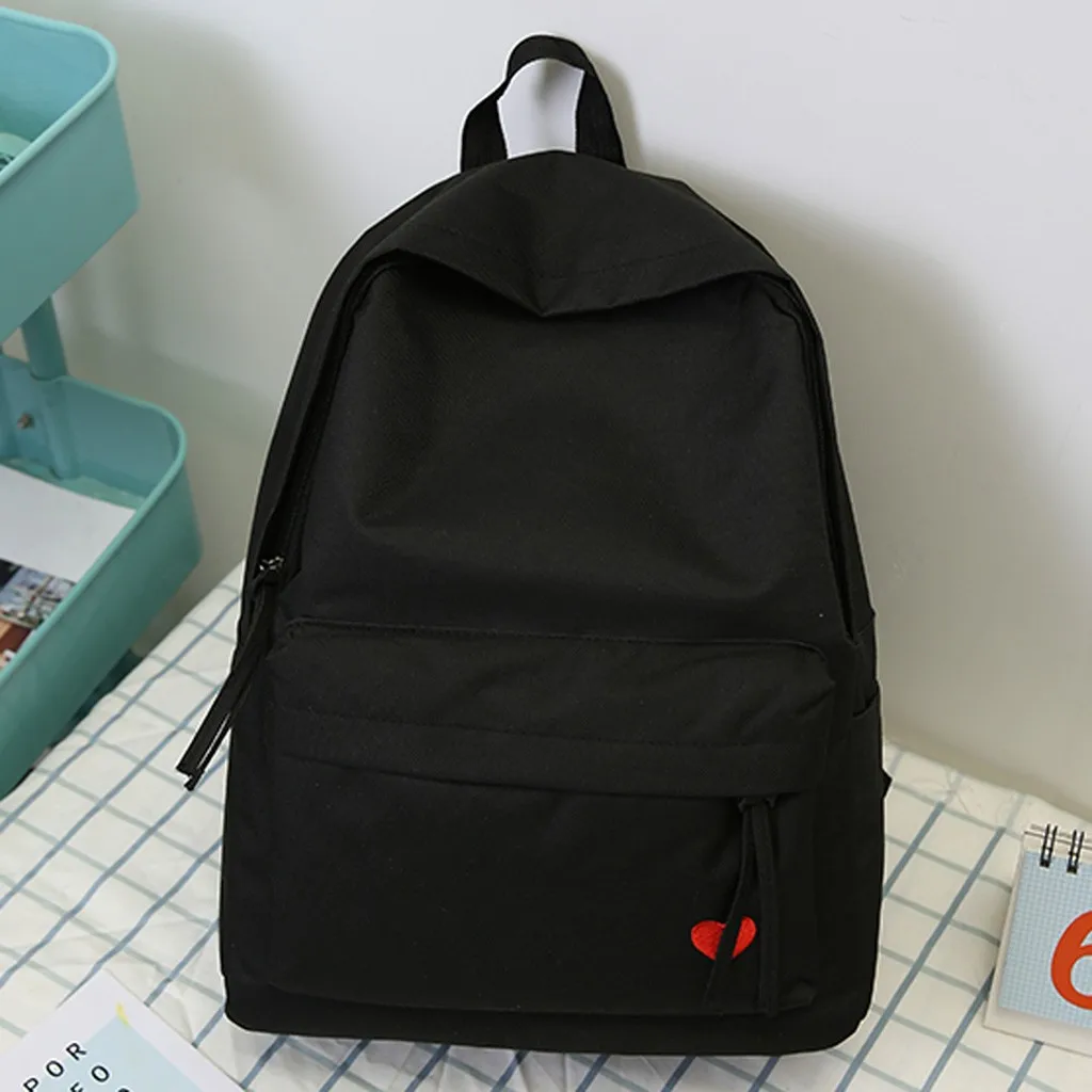 

Pure Color Backpack For Ladies Fashion Women Outdoor Solid Color Multifunctional Backpack Shoulder Bag Black Bag Brand Bag#38