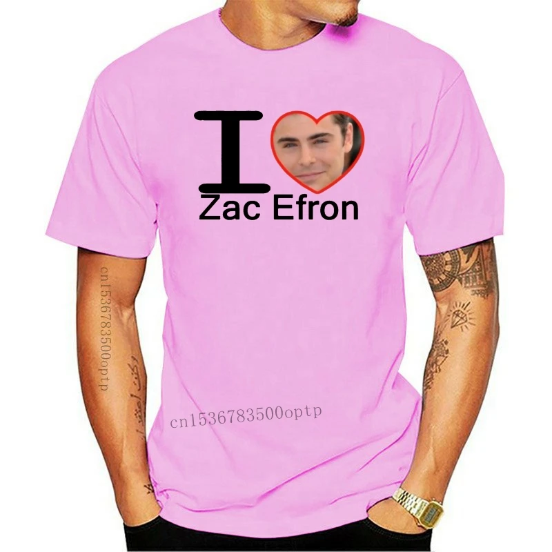 Новая футболка I Heart Love Zac Efron | Мужская одежда