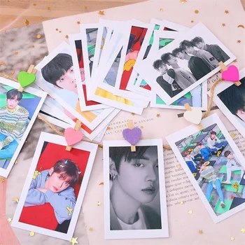 

20Pcs/Lot TXT Tomorrow X Together Photo Lomo Cards Huening Kai Collective Photocards With 10 Pcs Wooden Clips