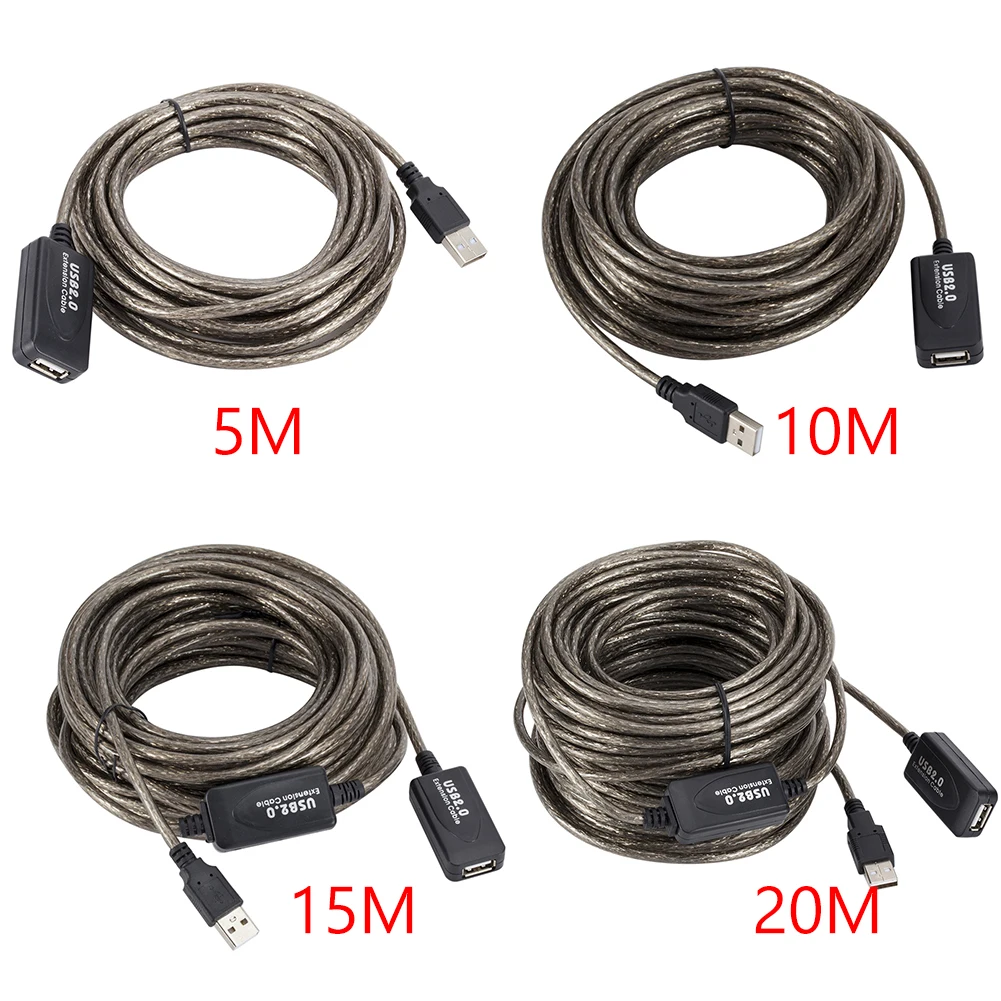 5M-20M USB 2.0 Male To Female Extension Line Cable High Speed Wire Data Adapter 
