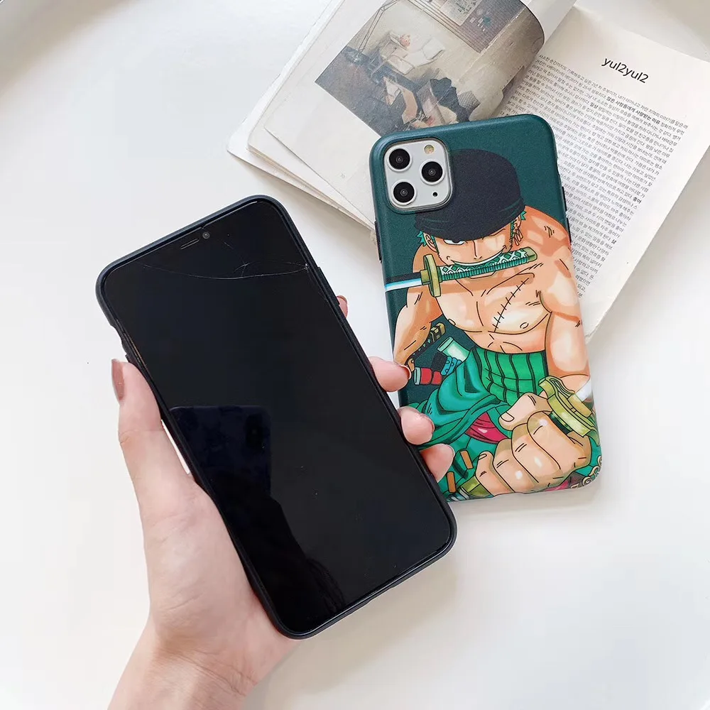 One piece Luffy Зоро глянцевый IMD чехол для iPhone 7 8 Plus 11 Pro X XSM XS XR Япония прыжок аниме