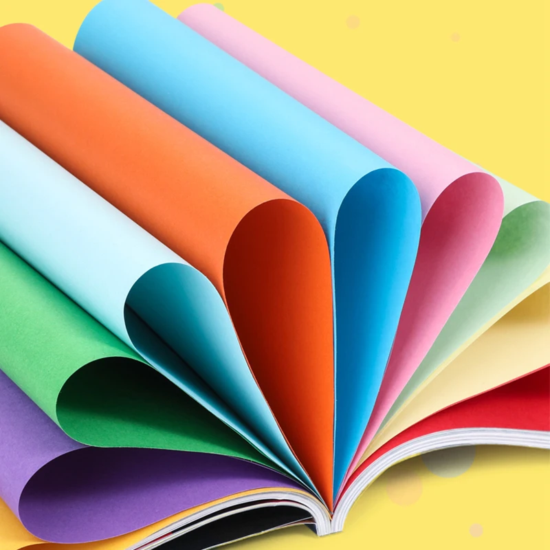 A4 Multi Function Color Copy Printing Paper 100 Sheets / Pack Color Mixed Pack Student Hand Origami School Office Supplies