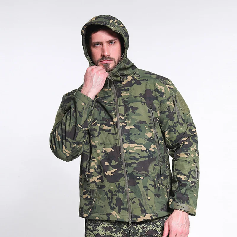  JianShi Chaqueta táctica de invierno de camuflaje Softshell  hombres piel de tiburón ejército camuflaje caza militar chaquetas : Ropa,  Zapatos y Joyería