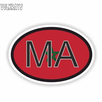 

Volkrays Personality Car Sticker Morocco Country Code Motorcycle Accessories Reflective Waterproof Vinyl Decal,7cm*11cm