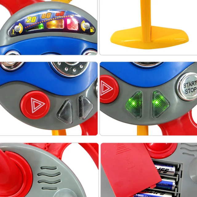 Baby Electronic Backseat Driver Car Seat Steering Wheel Kids Toy Musical Suction Cup Driving Steering Wheel Educational Toy 6