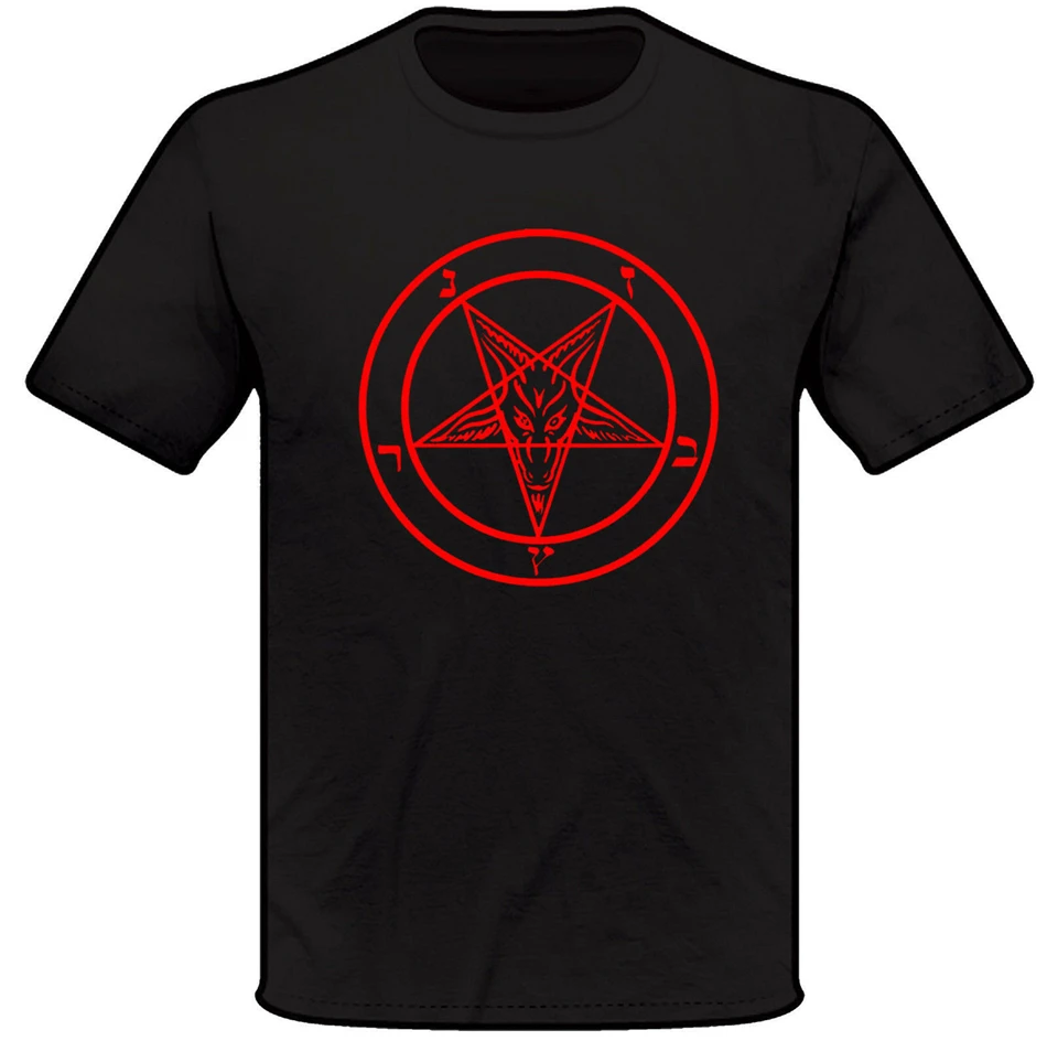 Baphomet Symbol Футболка-сатанинская церковная Goth Unholy Demonic Goat забавная дизайнерская