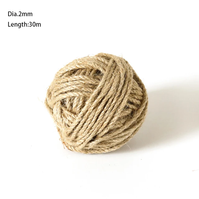 100M Dia1/1.5/2/3mm Natural Brown Jute Rope Twine String Craft String DIY  Making 