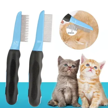 

Pet Flea Comb Brush Dog Cat Hair Grooming Slicker Comb Cat Kitten Puppy Tool Pet Brush Dog Accessories Steel Needle Comb