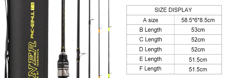 TSURINOYA PARTNER 1,89 м FUJI аксессуар UL 2 наконечника портативная удочка для литья 4 секции ультра светильник карбоновая удочка для литья приманки