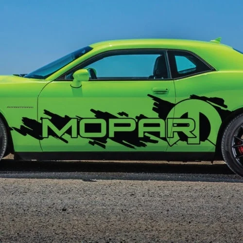 Для 2 шт./пара Dodge Challenger сторона Mopar всплеск гранж логотип виниловая наклейка Графический светоотражающий