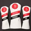 Golf Club #1 #3 #5 Wood Headcovers Driver / Fairway Rescue Woods / Hybrid PU Leather Head Covers Set Protector 4
