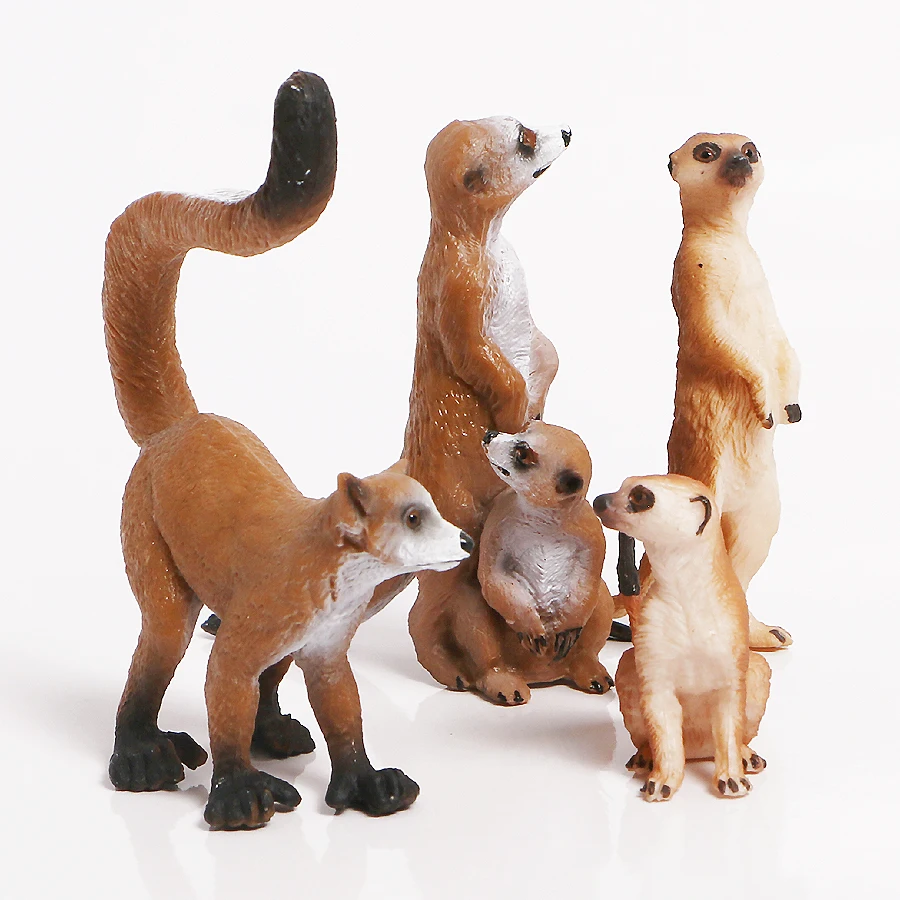 4 шт. реалистичные африканские модели животных джунглей Meerkats игрушка фигурка для