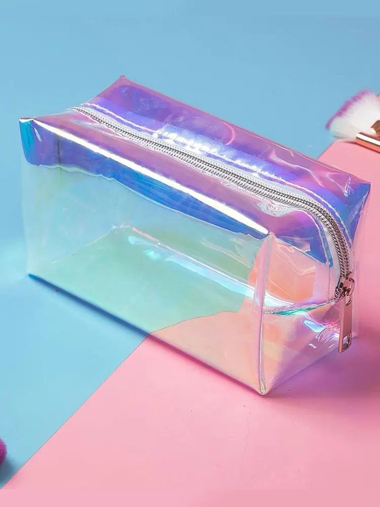 Girl Clutch High Quality Cosmetic Bag Transparent Wash Bag Beauty Pvc