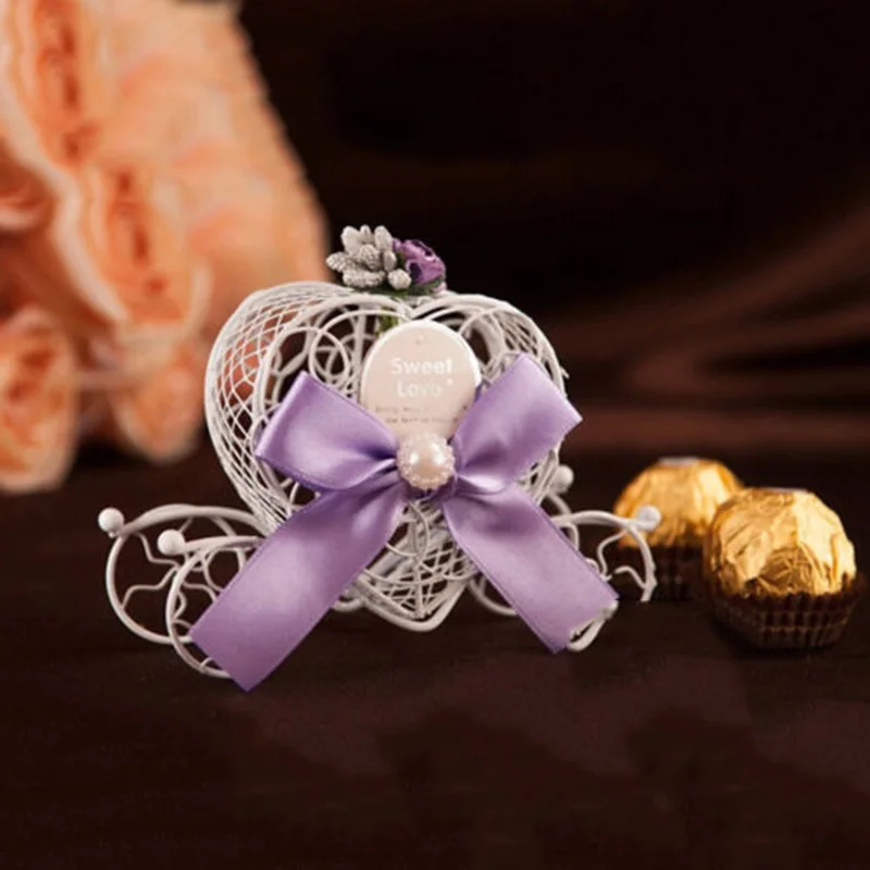 

Heart Shape Romantic Sweet Chocolate Box Wedding Party Favors Metal Candy Box