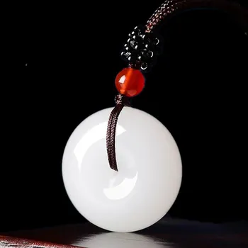 

Natura Golden silk jade Peace-buckle Jade Pendant Jewelry Lucky Exorcise evil spirits Safety Amulet Jade Pendant Fine Jewelry