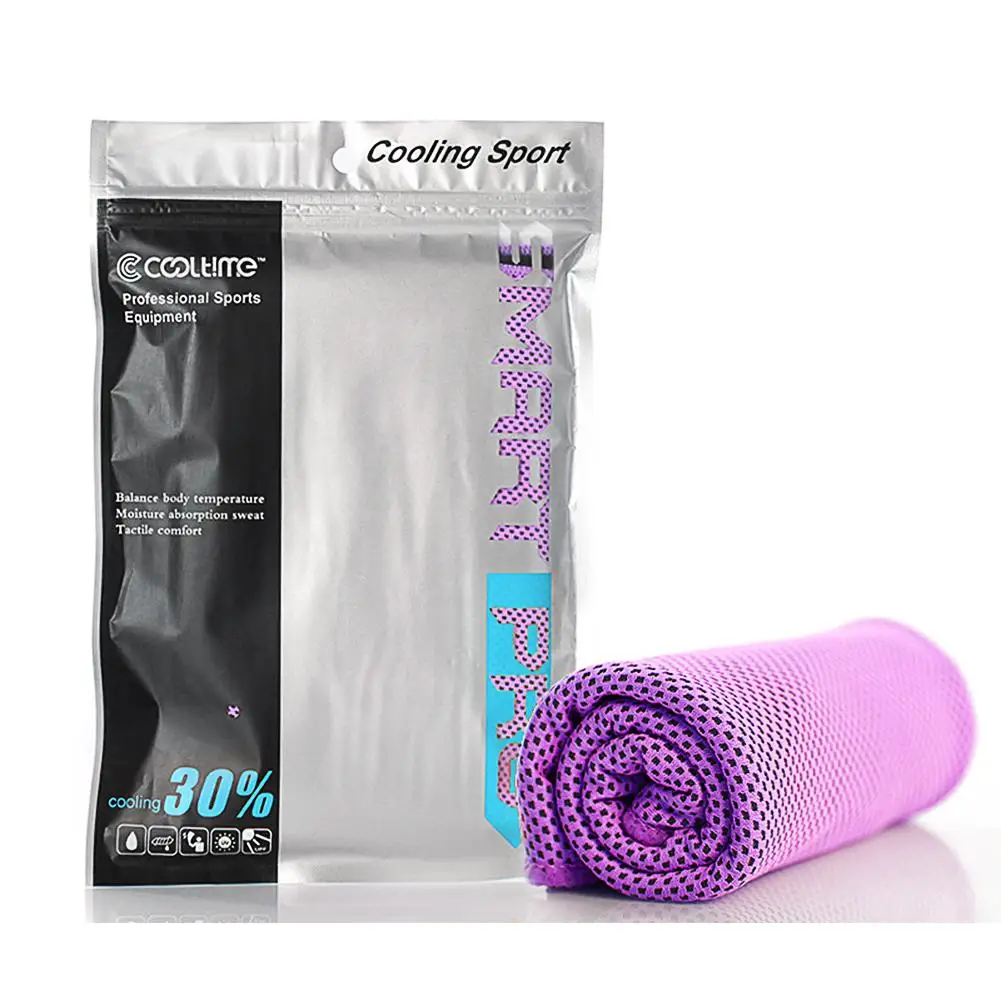 purple Полотенце из микрофибры быстрое охлаждение быстросохнущее пляжное полотенце Летние виды спорта на открытом воздухе впитывающее полотенце фитнес Йога купальное полотенце путешествия - Цвет: purple