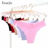 3 pcs/lot culottes sans couture dames String taille basse femmes Sexy G String solide sous-vêtements ► Photo 3/6