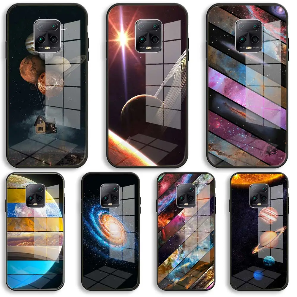 

Vast Mysterious Universe Planet Soft Glass Phone Case For Xiaomi Redmi 9A 8A 7A Note 9 8 7 Pro Y3 9S 8T Balck Cover