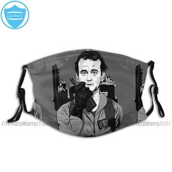 

Ghostbusters Mouth Face Mask Ghostbusters Peter Venkman Bill Murray Illustration Facial Mask Cool Kawai with 2 Filters for Adult