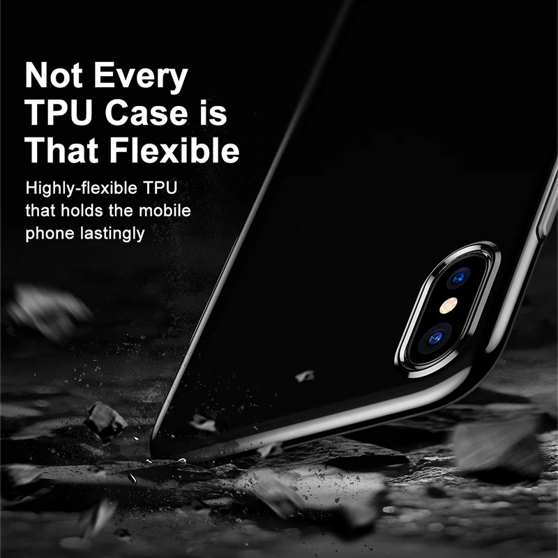 Ультратонкий чехол Baseus из ТПУ для iPhone Xs 11 грязеотталкивающий Прозрачный мягкий