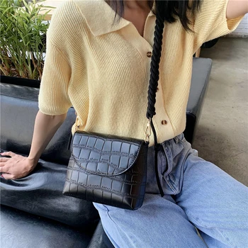

Solid crocodile women's small Shoulder bag Simple high quality women's messenger bag purses and handbags sac a main