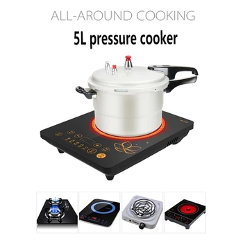 

Free Shipping 22cm 5L Pressure Cooker Home Kitchen Tools Food Soup Cooking Tools Outdoor Induction Cooker Rice Cooker Cooker