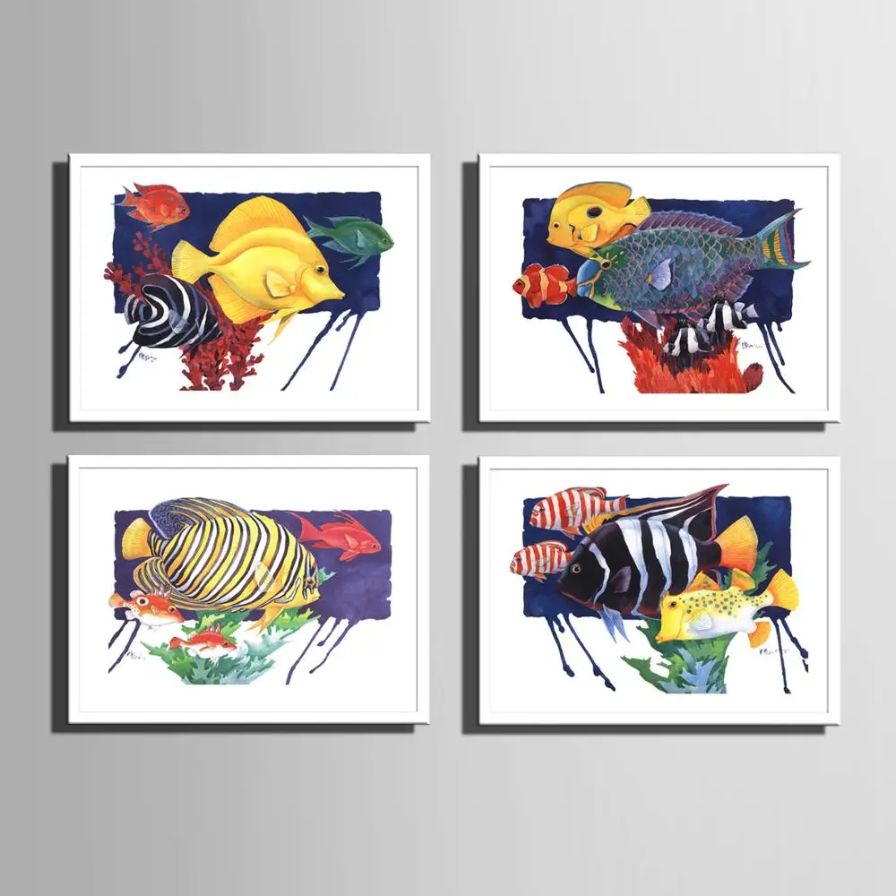 HD Tropical Fish Canvas Art Print Painting Poster Wall Pictures For Home Decoration Decor 18011206 | Дом и сад