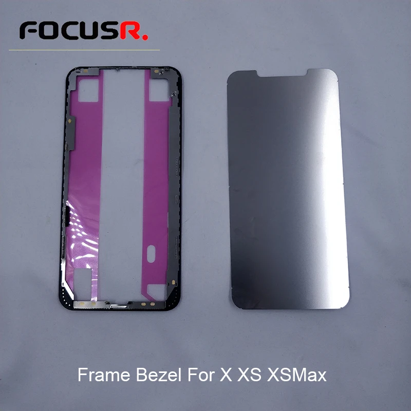 Lcd сенсорный экран передняя рамка средняя Рамка Кронштейн для iPhone X XS MAX с клейким кронштейном Держатель Замена Ремонт