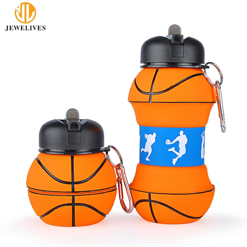 

FDA Standard Environmentally Friendly Silicone Bottle Shatter-resistant Leak-Proof Portable Folding Silica Gel Cup Sports Silica